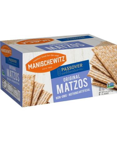 Manischewitz Passover 2023 Matzo, 1lbs (5 Boxes)