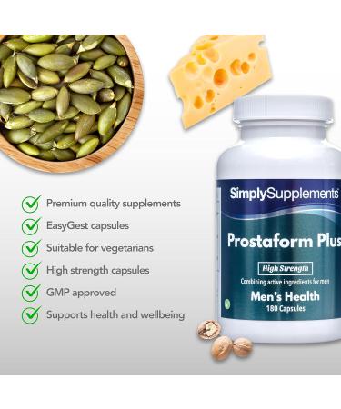Prostaform Capsules with Pumpkin Seed Extract, L-Glutamine & L-Arginine HCL - 180 Vegan Capsules, UK Made - Buy Online on GoSupps.com