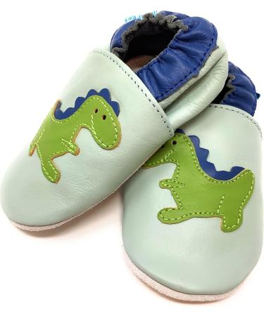 MiniFeet Premium Soft Leather Baby Shoes - Buy 4 Pairs, Get 1 Free! Toddler Shoes for 0-6 Months to 4-5 Years - Dinosaur Design - Buy Online on GoSupps.com