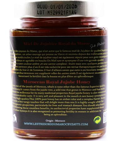 zayti Jujube honey from Morocco Real Sidr Maliky Strengthens the immune system 900 g naturally raw and pure energetic tone - Buy Online on GoSupps.com