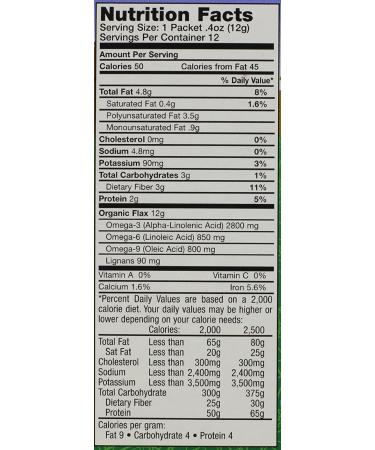 Carrington Farms Organic Ground Milled Flax Seed - 12 Count Easy Serve Packets - Buy Online on GoSupps.com