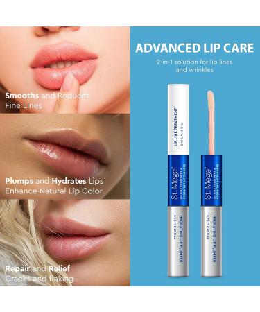 Lip Line Treatment & Hydrating Lip Plumper - 2-in-1 Anti-Wrinkle Lip Repair with Peptide, Squalane & Vitamin E - Lip Moisturizer, Filler, Primer & Gloss - Buy Online on GoSupps.com
