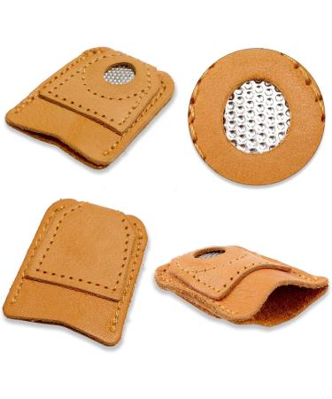 Willbond Sewing Thimble Finger Protectors - 6 Leather Coin Pads for Knitting, Quilting, Sewing - 3 Sizes - DIY Craft Accessories - Buy Online on GoSupps.com