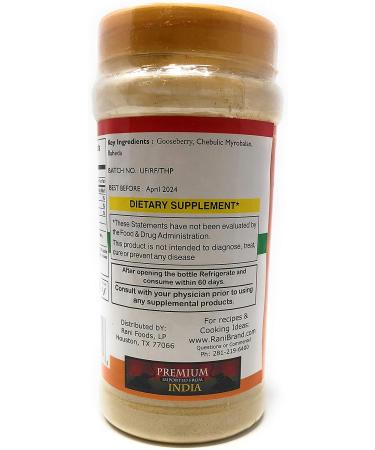 Rani Triphla Powder 7oz (200g) - All Natural Vegan Dietary Supplement - Buy Online on GoSupps.com