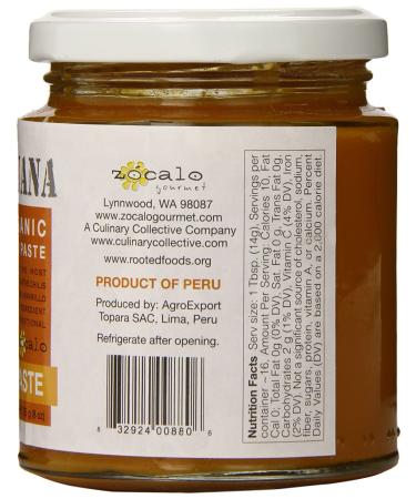 Organic Aji Amarillo Chili Paste from Zocalo Peru - 8 Ounce - Buy Online on GoSupps.com