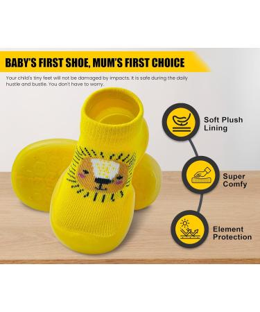 Dookeh Baby Shoes Soft Sole Sneakers for Boys and Girls | Toddler Infant First Walking Shoes 9-12 Months | Yellow - Buy Online on GoSupps.com