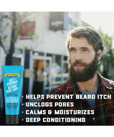 Just For Men The Best Face & Beard Wash Ever Mosturizes to help prevent beard itching Acts like Shampoo for the beard Made with Oatmeal Aloe Chamomile and Jojoba Oil 100 mL - Buy Online on GoSupps.com