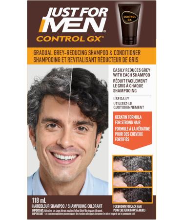 Just For Men Control GX 2 in 1 Grey Reducing Shampoo and Conditioner Gradually Colors Hair 118ml (1 Count) 118 ml (Pack of 1)