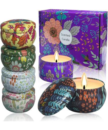 Forest Scented Soy Aromatherapy Candles Set - Stress Relief, Relaxing Aroma for Home, Bath, Yoga - 6 Travel Tins (Bohemian Collection) - Buy Online on GoSupps.com