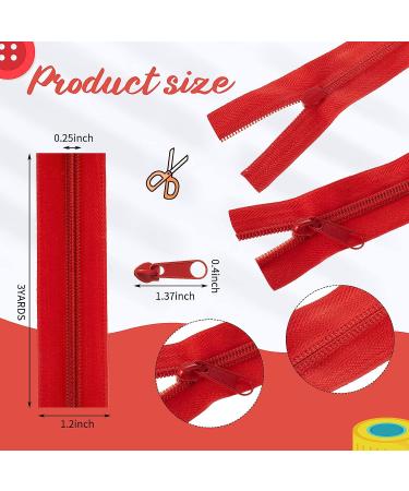60 Yards Assorted Nylon Coil Zippers with 200 Sliders - DIY Sewing Crafts Supplies in 20 Colors - Buy Online on GoSupps.com