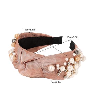 Ivyu Knotted Pearl Headbands for Women - Stylish No-Slip Hair Accessories in Black, Pink & Gold | Cute Gifts for Girls - Buy Online on GoSupps.com