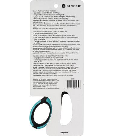 SINGER 00561 ProSeries 8-1/2-Inch Heavy Duty Bent Sewing Scissors - Teal - Buy Online on GoSupps.com