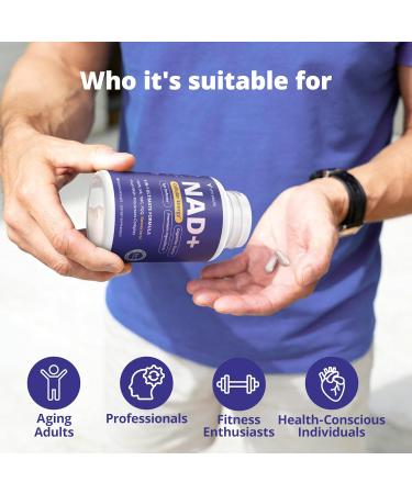 Doctor-Formulated NAD+ Supplement with NMN 250mg & NR 100mg Multi-Pathway NAD Booster with Resveratrol PQQ & Betaine Supports Cellular Repair Heart Health Energy Focus & Healthy Aging - Buy Online on GoSupps.com