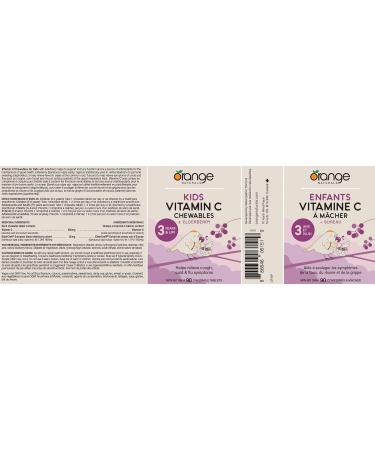 Orange Naturals - Kids Vitamin C + Elderberry 90 Chewable Tablets - Helps to Maintain and Support Immune Function - Buy Online on GoSupps.com