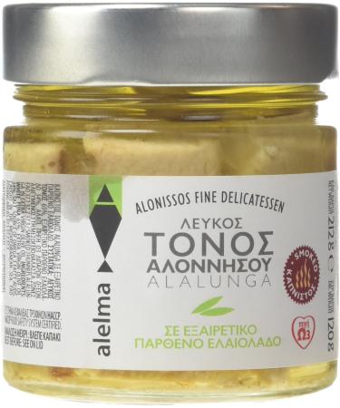Alelma Smoked White Alalunga Alonissos Tuna in Extra Virgin Olive Oil 212 g - Buy Online on GoSupps.com