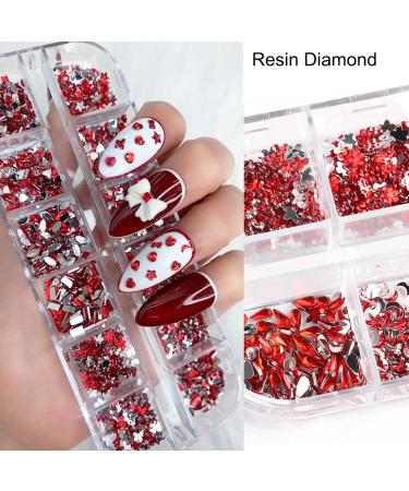 FEIlei Nail Art Rhinestones Diamond Crystal Gems for Nail Decorations Rings Earring DIY - Buy Online on GoSupps.com