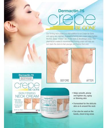Dermactin Crepe Be Gone Firming Neck Cream 3 oz. (PACK OF 2) - Buy Online on GoSupps.com