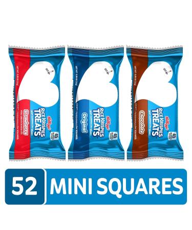 Rice Krispies Treats Mini Crispy Marshmallow Squares Kids Snacks - 20.1Oz - Pack Of 52 - Buy Online on GoSupps.com