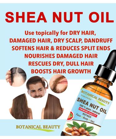 Botanical Beauty SHEA NUT OIL 100% Pure Natural Undiluted Refined Cold Pressed Carrier Oil for Face Skin Hair Lip Nails. (Karite) Nut Oil. Rich in Vitamin E Vitamin A (4 Fl Oz) 4 Fl Oz (Pack of 1) - Buy Online on GoSupps.com