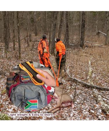 3Pcs Deer Drag Rope with Non-Slip Handle - Heavy Duty Hunting Strap for Big and Small Game - Orange - Buy Online on GoSupps.com