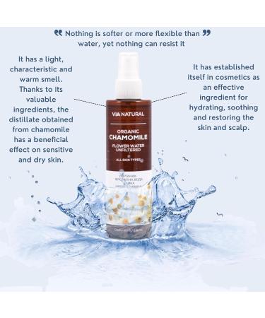 Biofresh cosmetics Unfiltered floral water for face body and hair facial care make-up remover removes make-up facial cleanser skincare 200 ml (Chamomile 200ml) - Buy Online on GoSupps.com