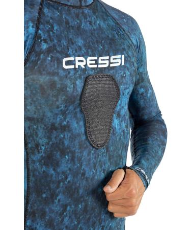 Cressi Camouflage Rash Guard for Scuba Diving & Spearfishing - Crew Neck, X-Large Camo Blue - Buy Online on GoSupps.com