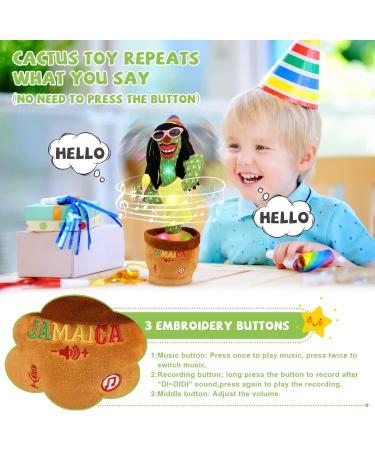 seOSTO Dancing Cactus Toy - Talking & Recording with Volume Control | Fun Kids Gift - Buy Online on GoSupps.com