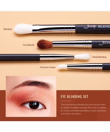 Jessup Professional Eyeshadow Blending Brush Set - 13pcs Synthetic Makeup Brushes | Premium Black T338 B Collection - Buy Online on GoSupps.com