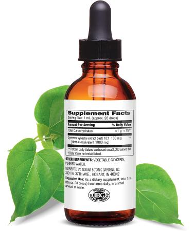 Botanic Choice Gymnema Sylvestre Liquid Extract - Natural Glucose Metabolism Support - Ayurvedic Herb - 1 oz - Buy Online on GoSupps.com