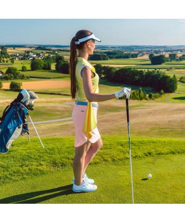 4 Pack Microfiber Golf Towel Set with Clip | Waffle Pattern | Golf Accessories for Men and Women | Multiple Colors (Red, Orange, Yellow, Purple) - Buy Online on GoSupps.com