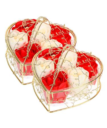 CLISPEED 2 Boxes Soap Rose Soap Bridal Shower for Guests Womens for Birthday Rose Soap Bar Ladies Beauty Soap Fancy Soap Bath Petal Wedding Woman