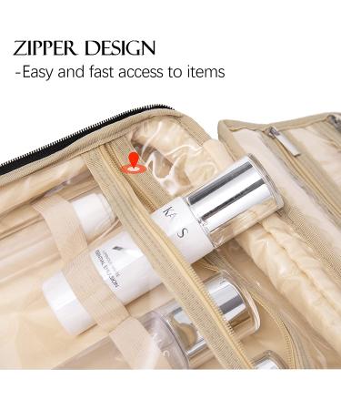 Sunflower Hanging Toiletry Bag Organizer for Women - Water Resistant Travel Case with 4 Sections for Makeup and Accessories - Buy Online on GoSupps.com