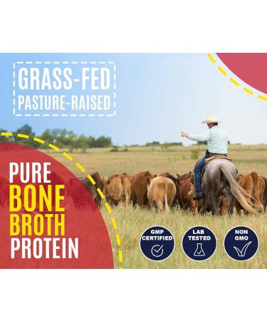 Buy 1.32lb Bone Broth Protein Powder - 20g Grass-Fed Beef Non-GMO Keto Friendly Gluten Free Hydrolyzed Collagen for Soups | International Shipping - Buy Online on GoSupps.com