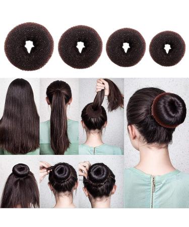 31pcs Donut Hair Bun Maker Set | Perfect Hairstyling Aid for Kids & Women | Brown Hair Knot Accessories - Buy Online on GoSupps.com