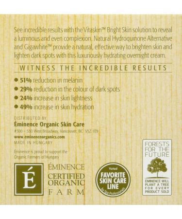 Eminence Bright Skin Overnight Correcting Cream - 2 oz | Multi-Reg | For Brighter Skin Tone - Buy Online on GoSupps.com