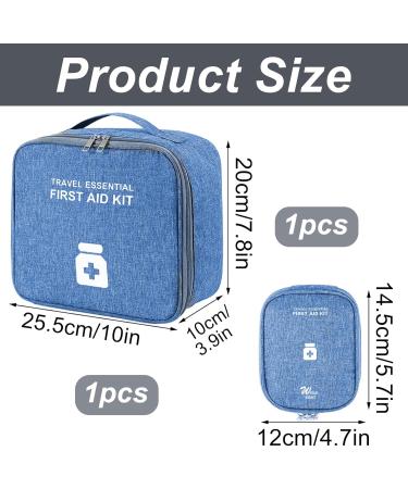 AhoGou Large Capacity Waterproof Medication Bag - 2 Pack Emergency First Aid Storage for Home & Office - Blue - Buy Online on GoSupps.com