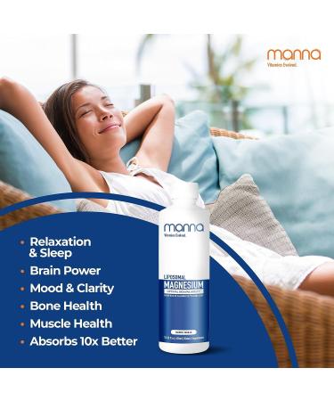 Manna Liposomal Magnesium Liquid for High Absorption - Nanofuse Magnesium Supplement for Women & Men - Buy Online on GoSupps.com