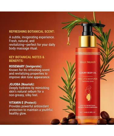 Body Firming Oil & Hydrating Massage Oil | Skin Tightening Appearance for Arms Thighs & Belly | Vitamin E Jojoba & Rosemary | Daily Moisture for Dry Loose Skin & Uneven Texture Care 3.38 fl.oz - Buy Online on GoSupps.com