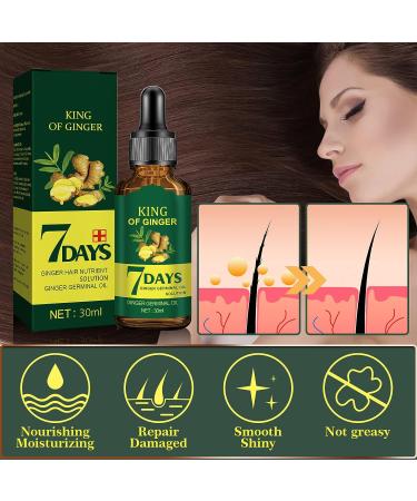 Ginger Oil & Biotin Hair Growth Serum - 100% Natural Treatment for Hair Loss Regrowth - Stronger, Thicker, Longer Hair - 1.0 Fl Oz (2 PCS) - Buy Online on GoSupps.com