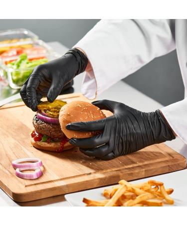 Care Plus Black Nitrile Exam Gloves - Latex Free, Powder Free, Non-Sterile, Food Safe, 100 XL - Buy Online on GoSupps.com