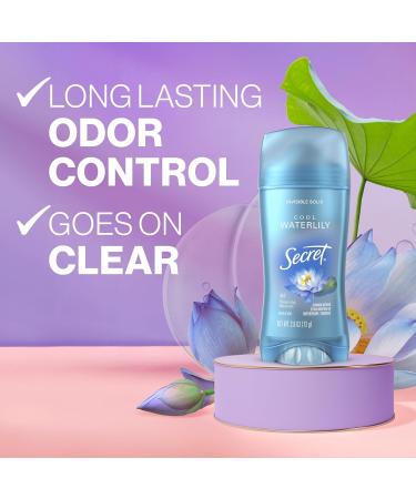 Secret Fresh Antiperspirant and Deodorant for Women 48hr Freshness Sweat & Odor Protection PH Balancing Minerals Invisible Solid Waterlily Scent 2.6 oz (Pack of 3) Waterlily 2.6 Ounce (Pack of 3) - Buy Online on GoSupps.com