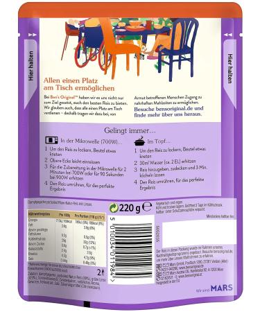 Buy Ben's Original Express Curry Rice with Lentils - 6 x 220g Pack | International Shipping Available - Buy Online on GoSupps.com