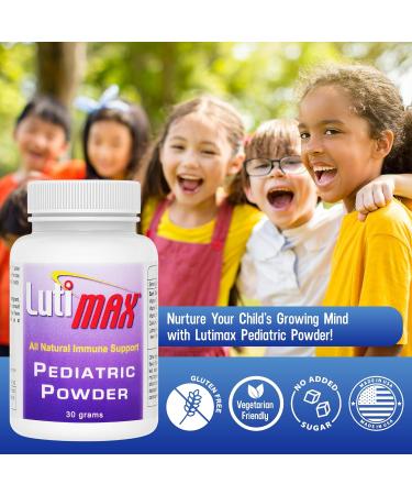 Lutimax Pediatric Powder Brain Supplement with Luteolin & Rutin - Kids Memory Focus Muscle & Immune Support Brain Supplements - Nootropic Antioxidants - 100 Servings Pediatric Powder (1 Pack) - Buy Online on GoSupps.com