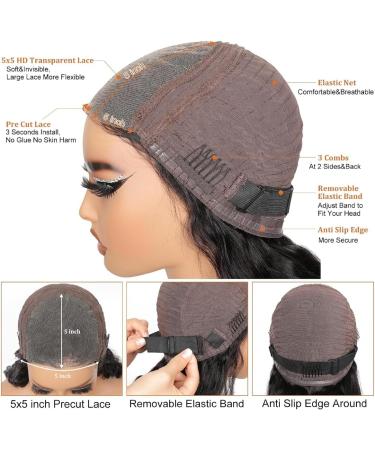 Deep Curly Wear And Go Glueless Wig Human Hair Pre Cut Lace for Beginners 180 Density 5X5 Closure Glueless Lace Human Hair Wig For Black Women Brazilian Lace Front Wigs Human Hair Pre Plucked 24 Inch 24 Inch Deep Curly 5X5 Glueless Wig - Buy Online on GoSupps.com