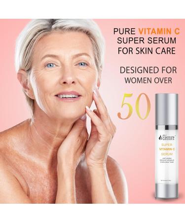 Eleonore Super C Serum with Peptides & Hyaluronic Acid | Advanced Anti-Aging Skincare for Women 50+ | Firms Brightens & Diminishes Fine Lines - Buy Online on GoSupps.com