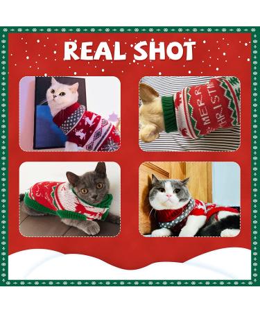 BWOGUE 2 Pack Cat and Dog Christmas Sweaters | Winter Knitwear for Kittys and Small Dogs - Buy Online on GoSupps.com