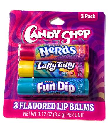 Candy shop 3 flavored lip balms