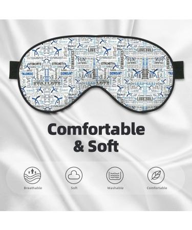 Shop Gymnastics Blue Soft Sleep Eye Mask - Breathable Eye Patch for Women | Perfect Travel & Relaxation Accessory - Buy Online on GoSupps.com