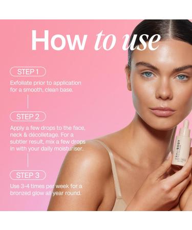 Bali Body Face Tan Serum | Gradual Lightweight Tanning Serum with Hyaluronic Acid & Niacinamide | Vegan & Cruelty-Free | Australian Made - 30ml - Buy Online on GoSupps.com