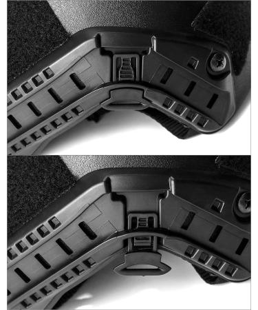 QWORK Tactical Helmet - PJ Type, Lightweight ABS Hard Shell, Black - Buy Online on GoSupps.com